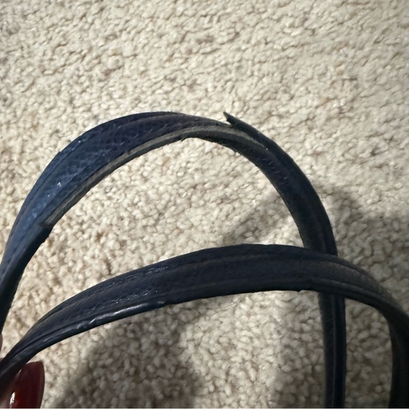 COACH Christie Carryall Satchel Crossgrain Leather Deep Navy Blue F36637 - Picture 13 of 14